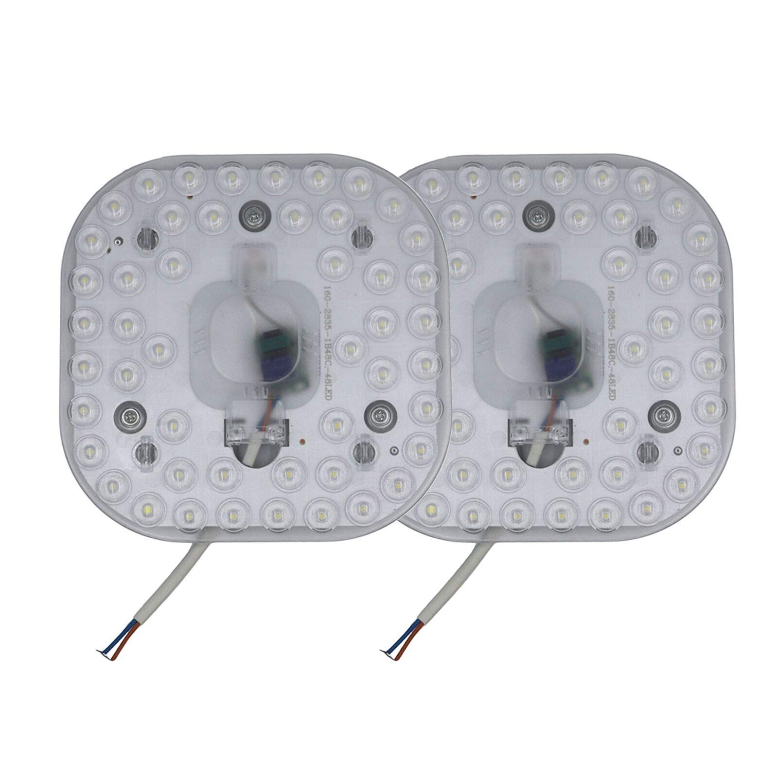 ZFQ 18W LED Ceiling Panel Light Module Lamp Board, Ceiling Conversion Kit with Magnet, LED Module, AC 165-265V, 5.7 Inch, 6500K Cool White, Non-dimmable, 2-Pack