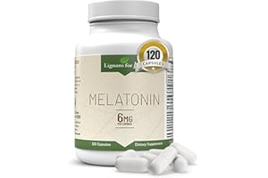 Lignans for Life Melatonin for Dogs & People, 6mg - 120 Capsules - Capsules - Pet Treats - Vitamins for Overall Health