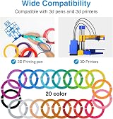ASTARON 3D Pen Filament PLA 20 Colors 328 ft 1.75mm Random Mix view 4