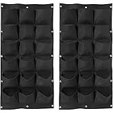 ZOENHOU 2-Pack Wall Hanging Garden Planter - 36 Pockets Total, Felt Vertical Garden For Herbs, Succulents & Flowers