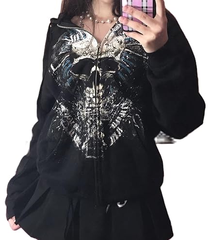 Amazon.com: TXYJJP Women Gothic Devil Horn Hoodie Y2k Oversized