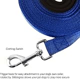 Vivifying 20M Dog Training Lead Nylon Leash 65ft 2cm Round Blue view 4