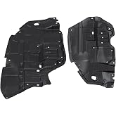 ALMULOO Engine Splash Shield Compatible with 2012-2014 Toyota Camry 2PCS | Driver &amp; Passenger Side; Under Cover Guards Replacement for 5144206140 5144106150 TO1228178 TO1228177