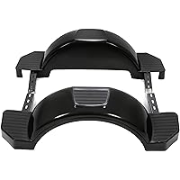 Set of 2 Single Axle Trailer Fenders 13" Wheels Tire Skirt Boat(Black)