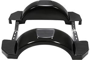 Set of 2 Single Axle Trailer Fenders 13" Wheels Tire Skirt Boat(Black)