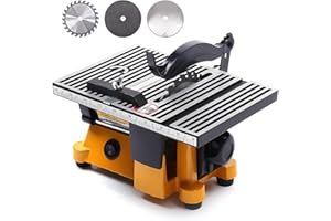 NAWESRVA 4" Mini Portable Table Saw with 3 Blades – Compact Electric Cutting Machine, Adjustable Miter Guide, High-Speed Motor – Perfect for DIY Crafts, Wood, Metal, Ceramic, Glass
