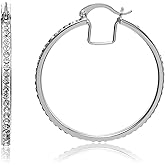 Devin Rose 20mm - 40mm Hoop Earrings for Women made with Faceted Crystals