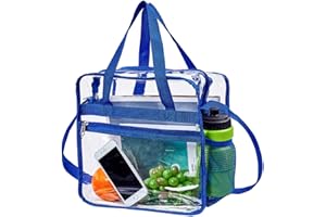 CLEARWORLD Clear Bag Stadium Approved, Security Approved Clear Tote Bag,12" x 12" x 6"