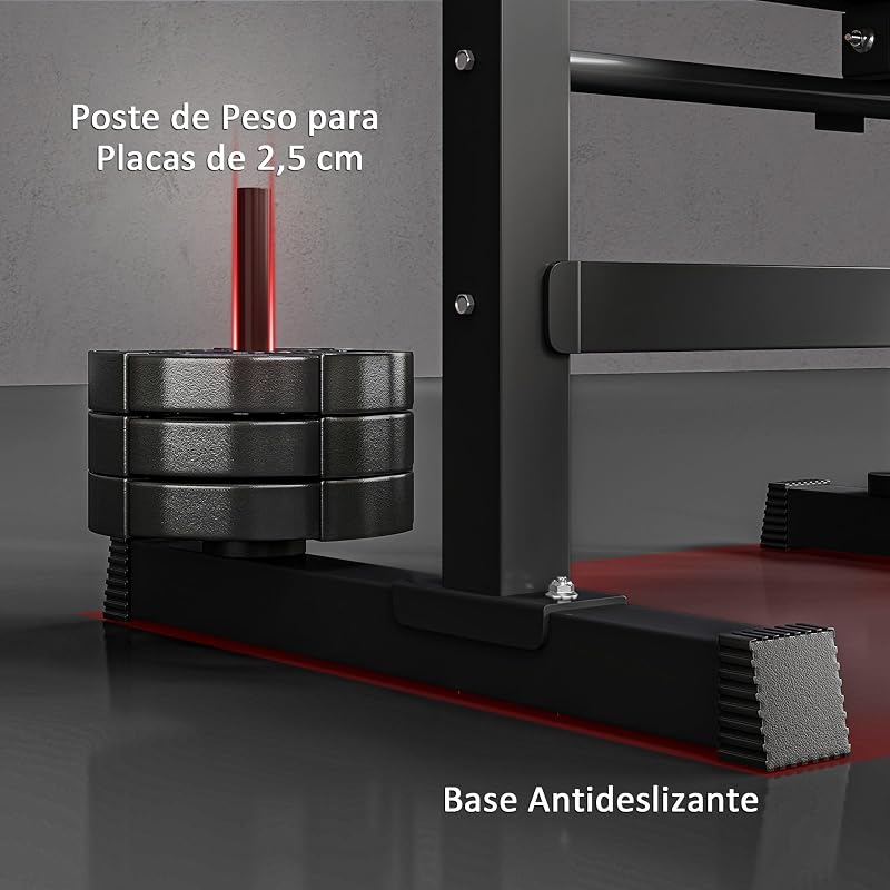 Supino de supino multifuncional de peso dobrável 220 kg