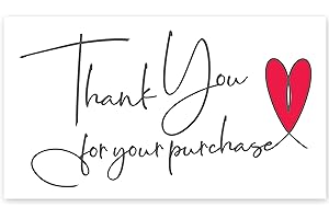 EASYKART LABELS Easykart 120 Thank You For Your Purchase Cards | 300 Gsm Thick Board | Business Card sized | Highly Recommended For Small Business Owners (1 PACK)