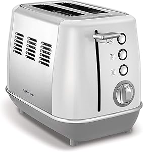 Morphy Richards Evoke 2 Slice Toaster 224409 white Two Slice Stainless Steel Toaster White Toaster 850 watts