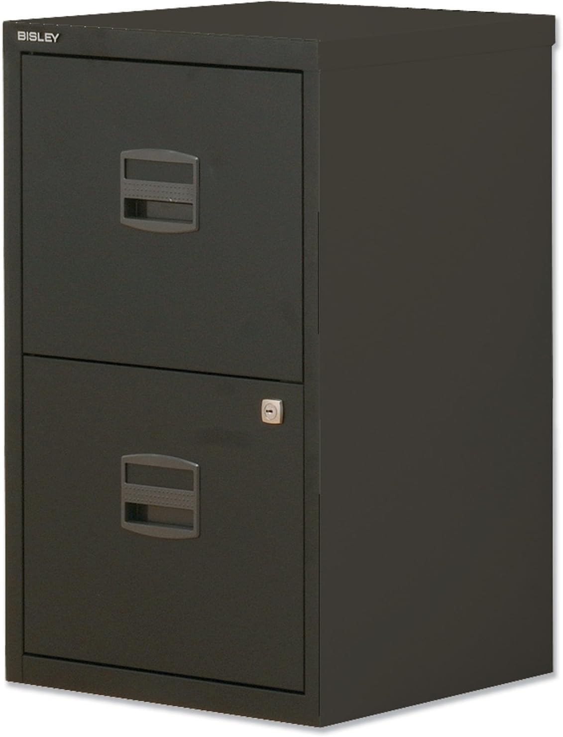 Trexus SoHo Filing Cabinet Steel Lockable 2-Drawer A4 W413xD400xH672mm Black