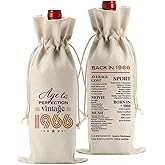 FBCCZEY Funny 60th Birthday Gifts for Women Men Wine Bag, 60 Year Old Birthday Gifts for Women Men Wine Bags, Happy Anniversary 60th birthday Party Decorations for Woman Men Wine Bottle Bag
