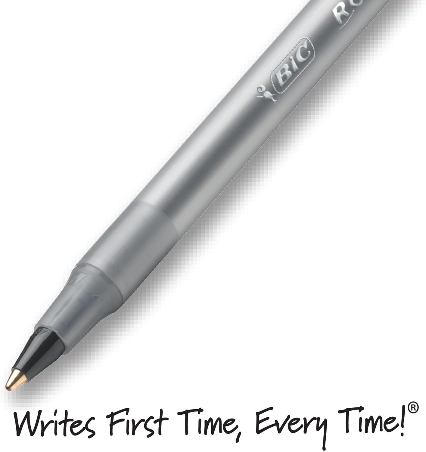 BIC GSM609-Blk Round Stic Xtra Life Ballpoint Pen, Medium Point (1.0mm), Black, 60-Count : Ballpoint Pens : Office Products