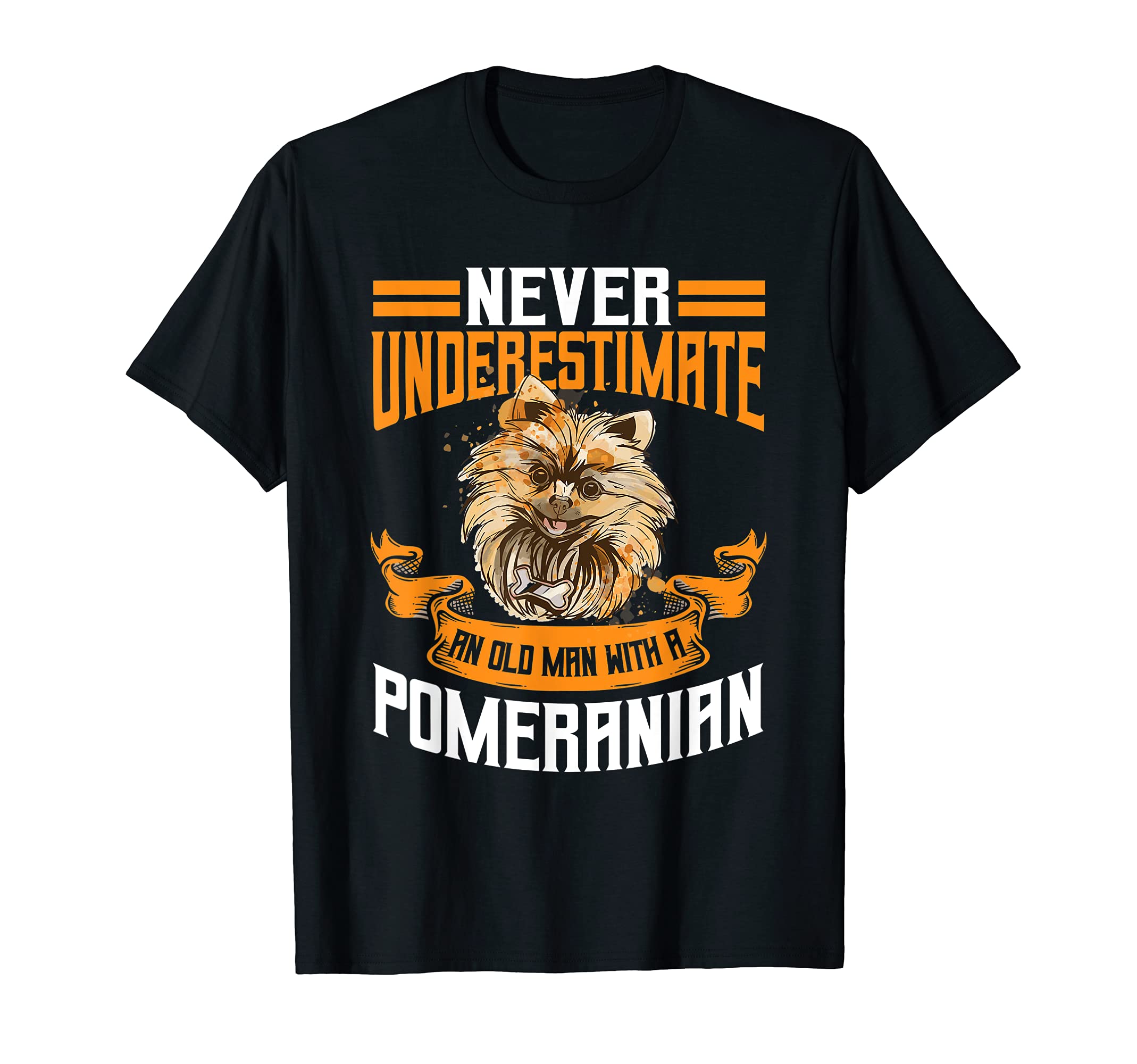 Mens Pomeranian Motif For Men Dog Owners T-Shirt