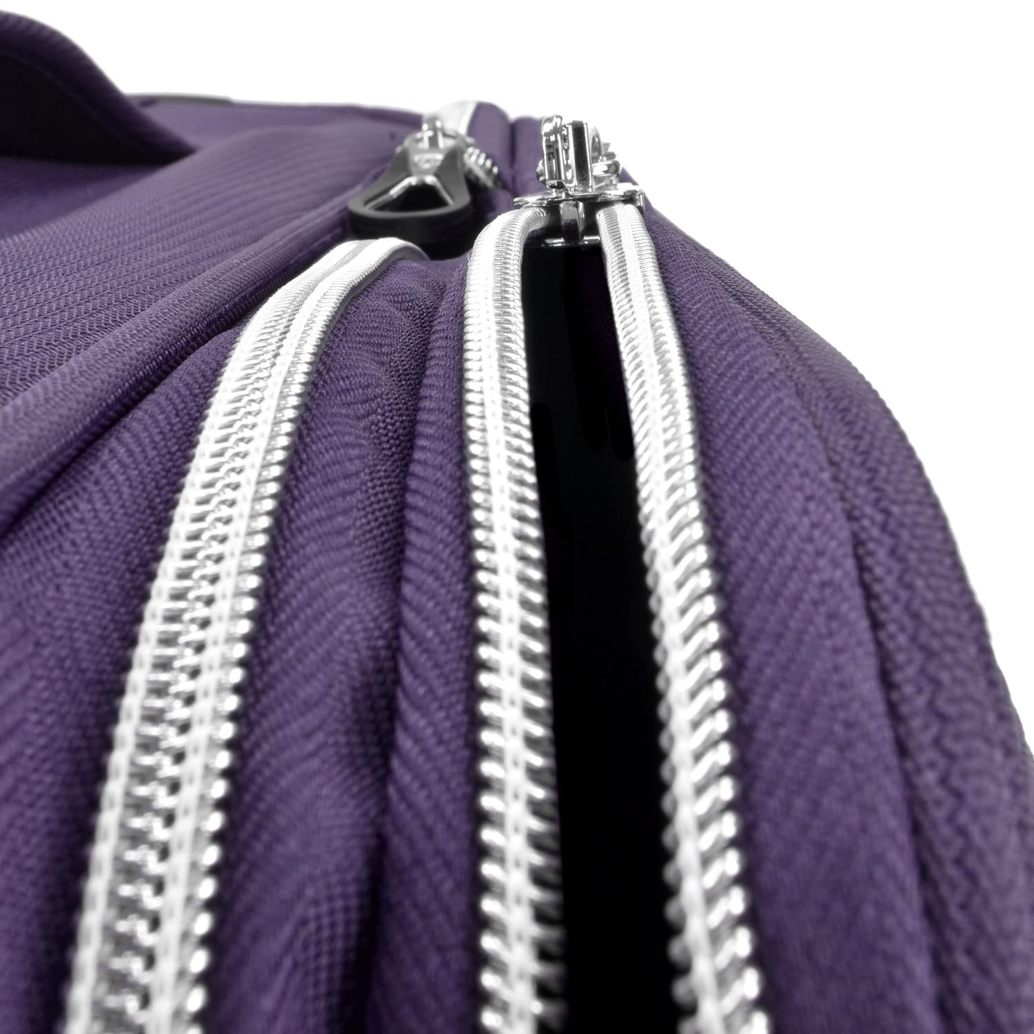 Traveler's Choice Lares Softside Expandable Luggage with Spinner Wheels, Purple, Checked 30-Inch