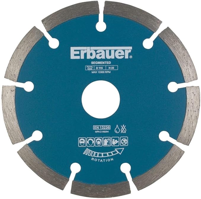 Erbauer Segmented Diamond Blade 115 x 22.23mm Amazon.co.uk DIY & Tools