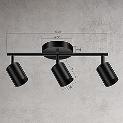 LED Track Lighting Fixtures Ceiling, Black 3-Light