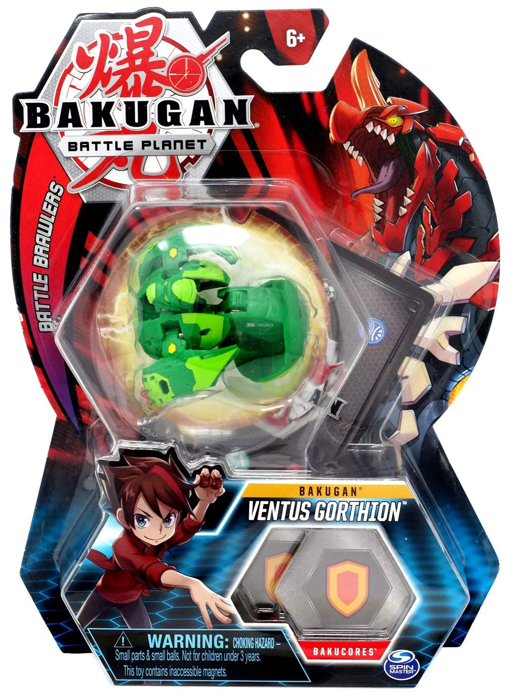BAKUGAN, Ventus Gorthion, 2-inch Tall Collectible Transforming Creature, for Ages 6 and Up