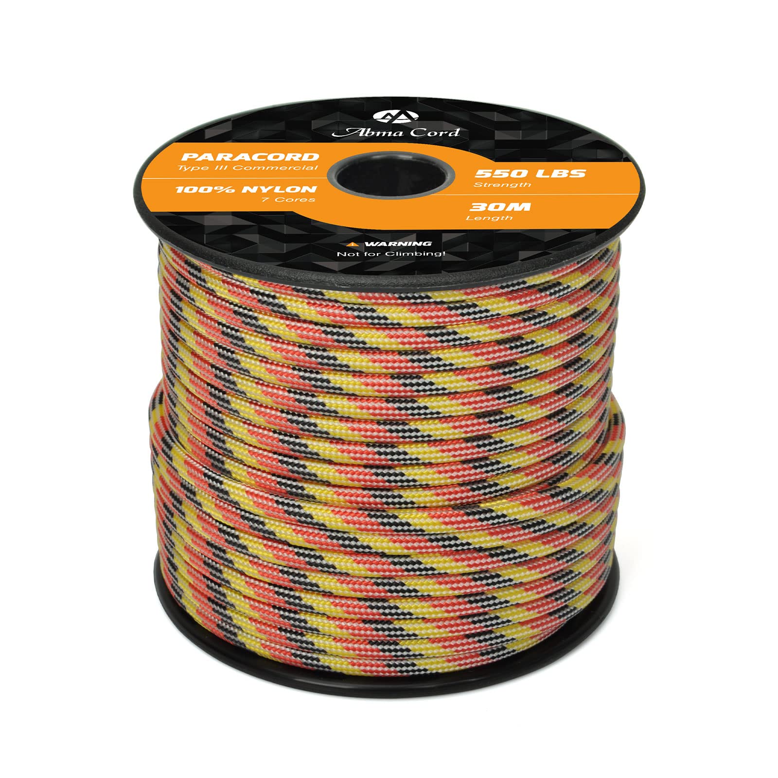 Abma Cord Paracord 550 4mm Nylon Rope Type III 7 Strands Parachute Cord - Max. 250kg (550lbs)