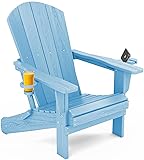 SERWALL Adirondack Chair with Cup Holders