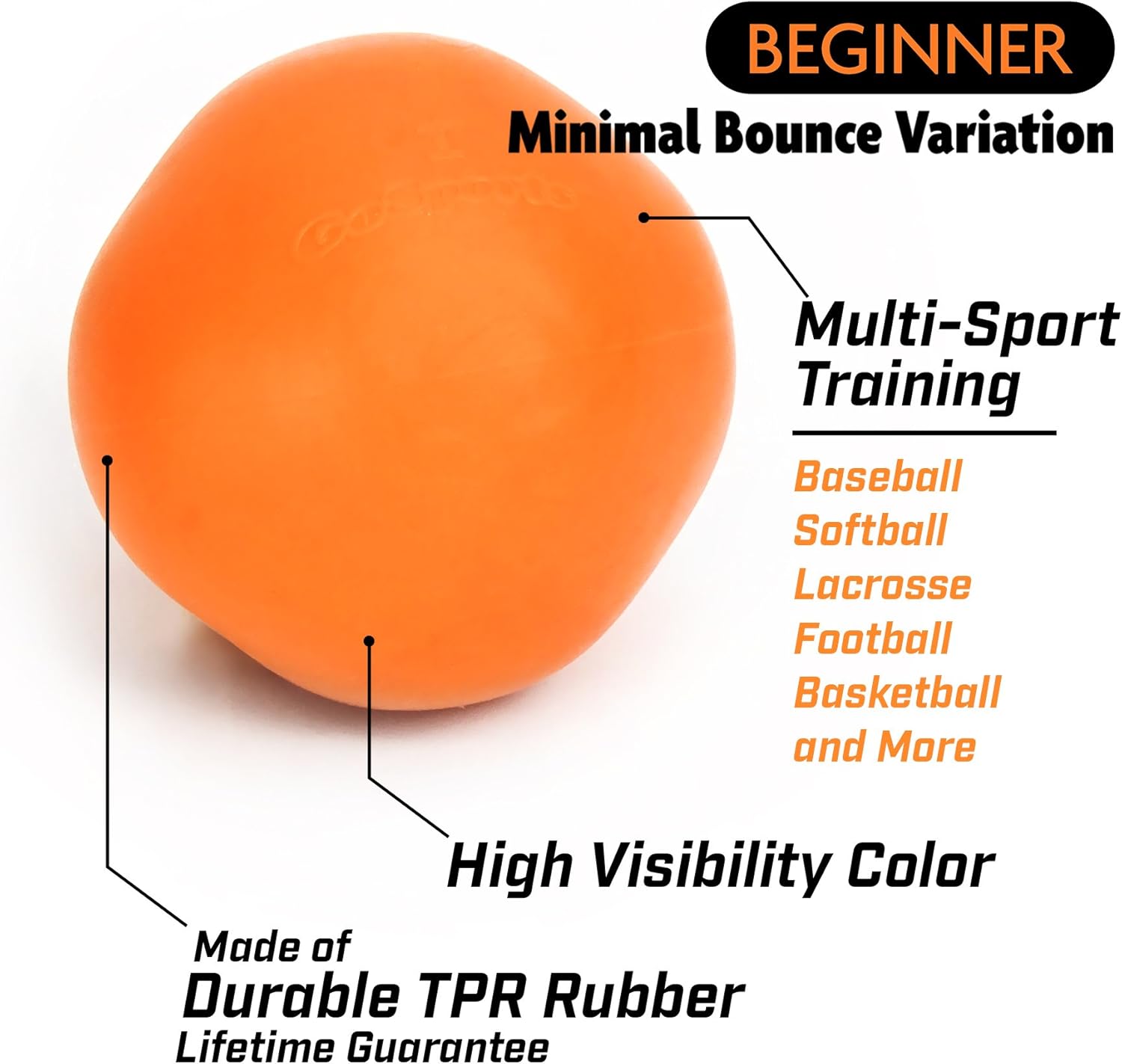 GoSports Beginner Design Reaction Ball, Orange (RB-01) : Sports & Outdoors