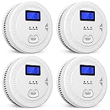 4-Pack,Smoke and Carbon Monoxide Detector,2 in 1 CO