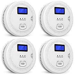 4-Pack,Smoke and Carbon Monoxide Detector,2 in 1 CO