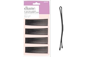Diane Fromm 3'' Curved Jumbo Bob Pins Black, DHC018, 40 Count (Pack of 1)