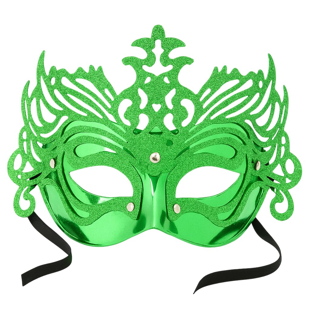 KIRALOVE Mask - green color - venetian blind - halloween glitter - carnival - original gift idea glitter
