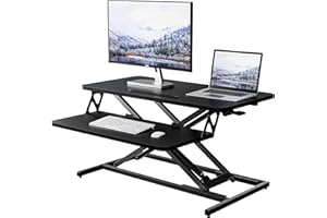 ERGOMAKER Height Adjustable Standing Desk Converter - 32"(81cm) Wide Platform Tabletop Workstation - Quick Sit to Stand Desk 