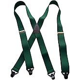 Holdup 1 1/2" wide Classic Series Suspenders for Men with Patented Gripper Clasp