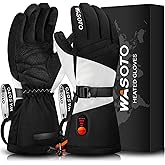Heated Gloves for Men Women 7.4V Battery 22.2Wh Rechargeable Touchscreen Waterproof Electric Heated Gloves for Winter Outdoor Work Skiing Hiking Camping Ice Hockey
