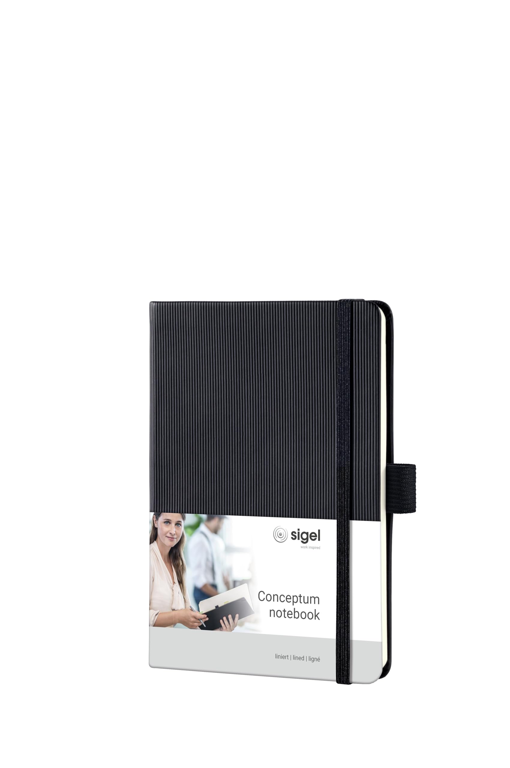 SIGEL CO132 Premium Notebook lined, A6, hardcover, Black - Conceptum