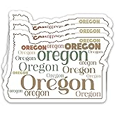 (3PCS) Oregon State Map Sticker – Oregon Word Art Decal | Waterproof US State Outline Vinyl Stickers for Water Bottles, Laptops, Scrapbooking, Travel Gift, Local Pride 3" x 2 "