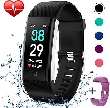 KITPIPI Fitness Tracker Activity Tracker Watch with Heart Rate Monitor, Pedometer Waterproof Smart Watch Sleep Monitor, Step Counter, Calorie Counter, ...