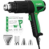 COMTO 1800W Industrial Heat Gun, Fast Heating 122℉-1202℉ Variable Temperature Control Overheat Protection 2 Speed Air Flow wi