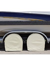 TCP Global Set of 4 - Oxford Waterproof Canvas Wheel Tire Covers, Fits from 30" up to 32" Diameter Tire Sizes