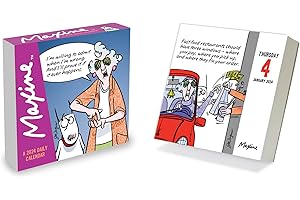 TF PUBLISHING 2024 Maxine Daily Desktop Calendar | Home and Office Organization | Small Desk Top Calendar | Full-Color Tear-Off Pages | Standing Cardboard Easel for Desks | 5.25”x5.25”