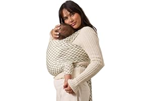 Solly Baby Wrap, Buttery-Soft Baby Carrier Newborn to Toddler 8-25 Lbs., Lightweight & Hands-Free Infant Sling Wrap, Breathable Carrier, Baby Wearing & Postpartum Essential, New Mom Gift, Sage Chequer