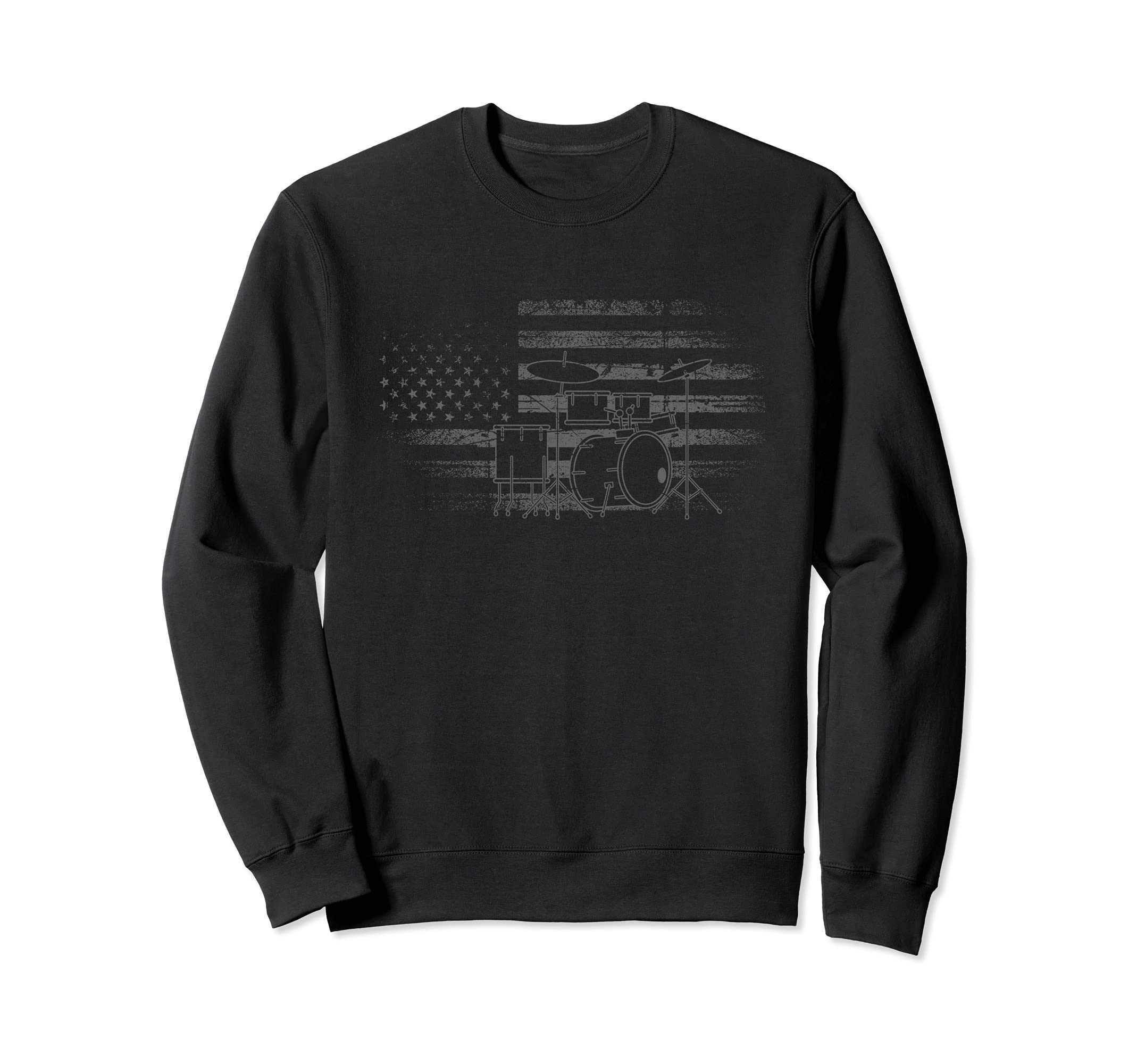 USA Flag Musician Drummer Percussion American Pride Drums Sweatshirt
