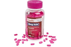 TIME-CAP LABS, INC. Timely Allergy Relief Diphenhydramine HCl 25 mg - 650 Caplets - Compared to Benadryl Allergy Ultratab - Antihistamine - Allergy Medication - Runny Nose Relief for Adults - Watery Eyes Treatment