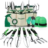 DEWINNER 11 Pc Garden Tools Set with Tool Bag Stainless Steel Hand Tools view 1