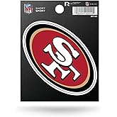 Rico Industries NFL Football San Francisco 49ers Short Sport Decal 3.75' x 4.75' Die Cut Team Logo Short Sport Decal