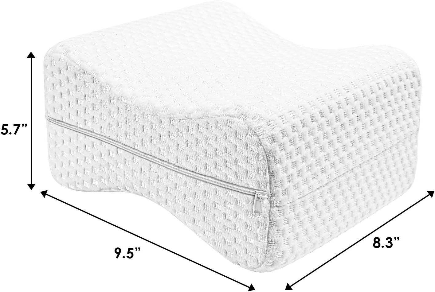 THETIS Homes Knee Pillow for Side Sleeper Leg Pillow for Sciatic Nerve Pain Relief, Back, Hip, Pregnancy and Spine Alignment - Memory Foam Orthopedic Legacy Leg Pillow with Washable Cover: Home & Kitchen