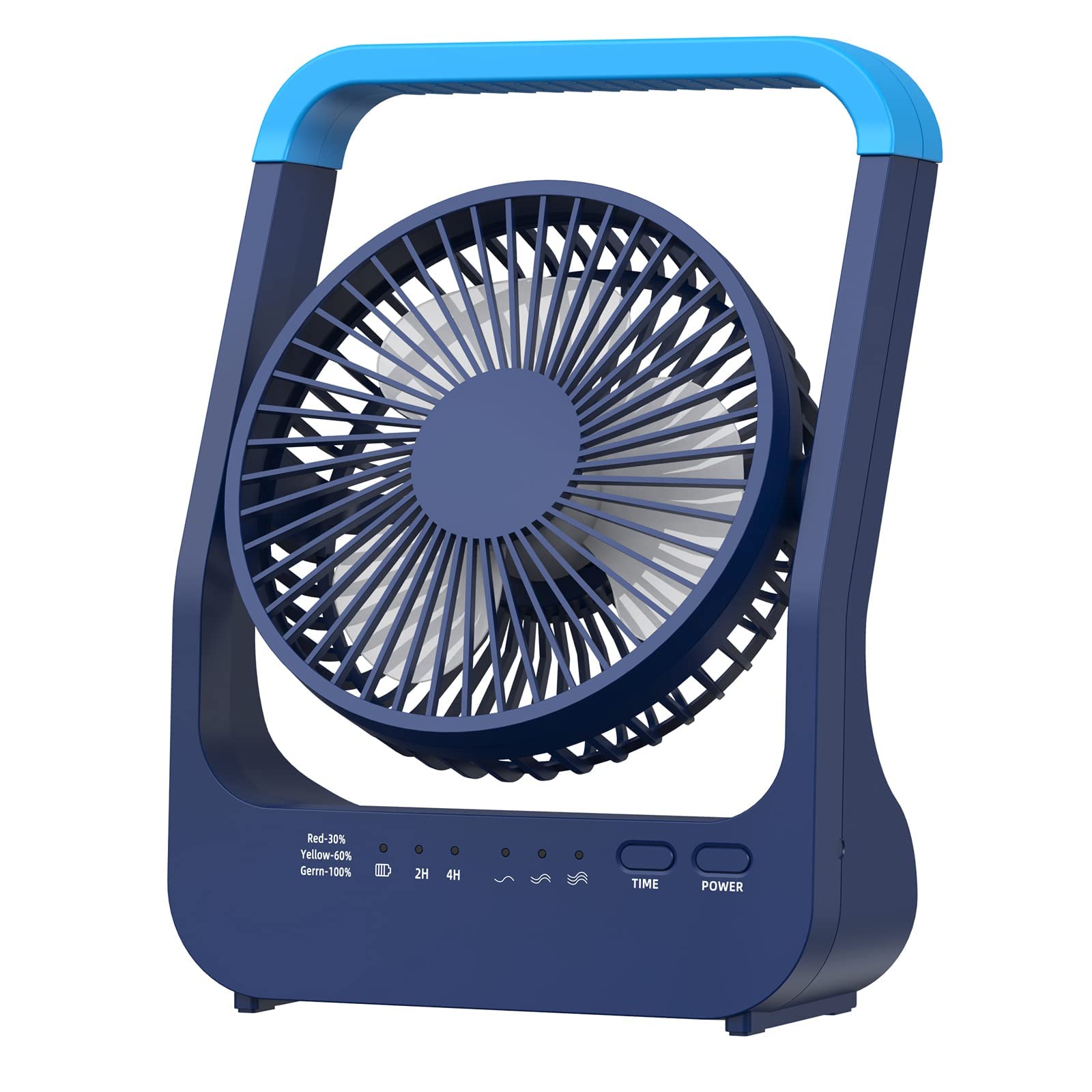 Rechargeable Battery Powered Fan, 20000 mAh Personal Desk Fan, Portable USB Table Fan, Timer Off Quiet Desk Fan,Long Working Time, Desktop Fan for Study,Bedroom,Office,Camping