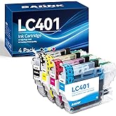 BAIINK LC401 Ink Cartridge Replacement for Brother LC401 LC401XL Compatible for Brother MFC-J1010DW MFC-J1170DW MFC-J1012DW D