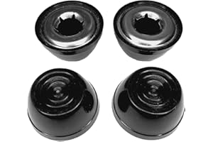 Quadrapoint Hub Cap Replacement Compatible with Popular Red Wagon Brand, Steel & Wood Wagons 1/2" New Black (NOT for Plastic or Folding or Little Wagons Model W5, Please Read Product Description)
