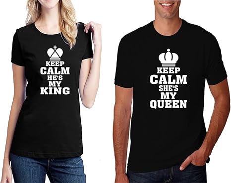 Unisex Adult Clothing Couple Hoodie He Is My King She Is My Queen Keep Calm His And Hers Matching Clothing Shoes Accessories Vishawatch Com