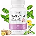 Neotonics Skin and Gut Gummies - 100% Natural Probiotic Gummies, Chewable Probiotics for Digestive Health & Skin Health, Daily Probiotics for Women & Men - Apple Flavor, 30 Gummies, 1 Month Supply